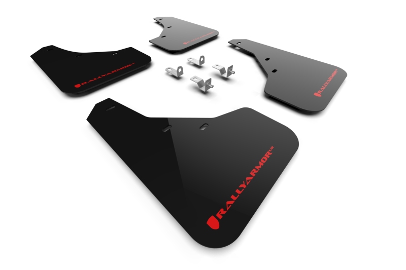 Kia Sportage Mud Flap Kit - Rally Armor - UR Black w/ Red Logo - Black - `23-`25